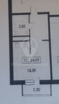 1-к квартира, 10/18 эт., 24м²